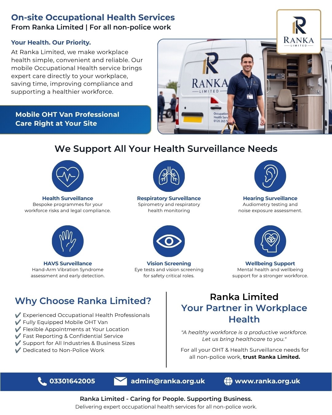 Ranka Limited mobile occupational health services
